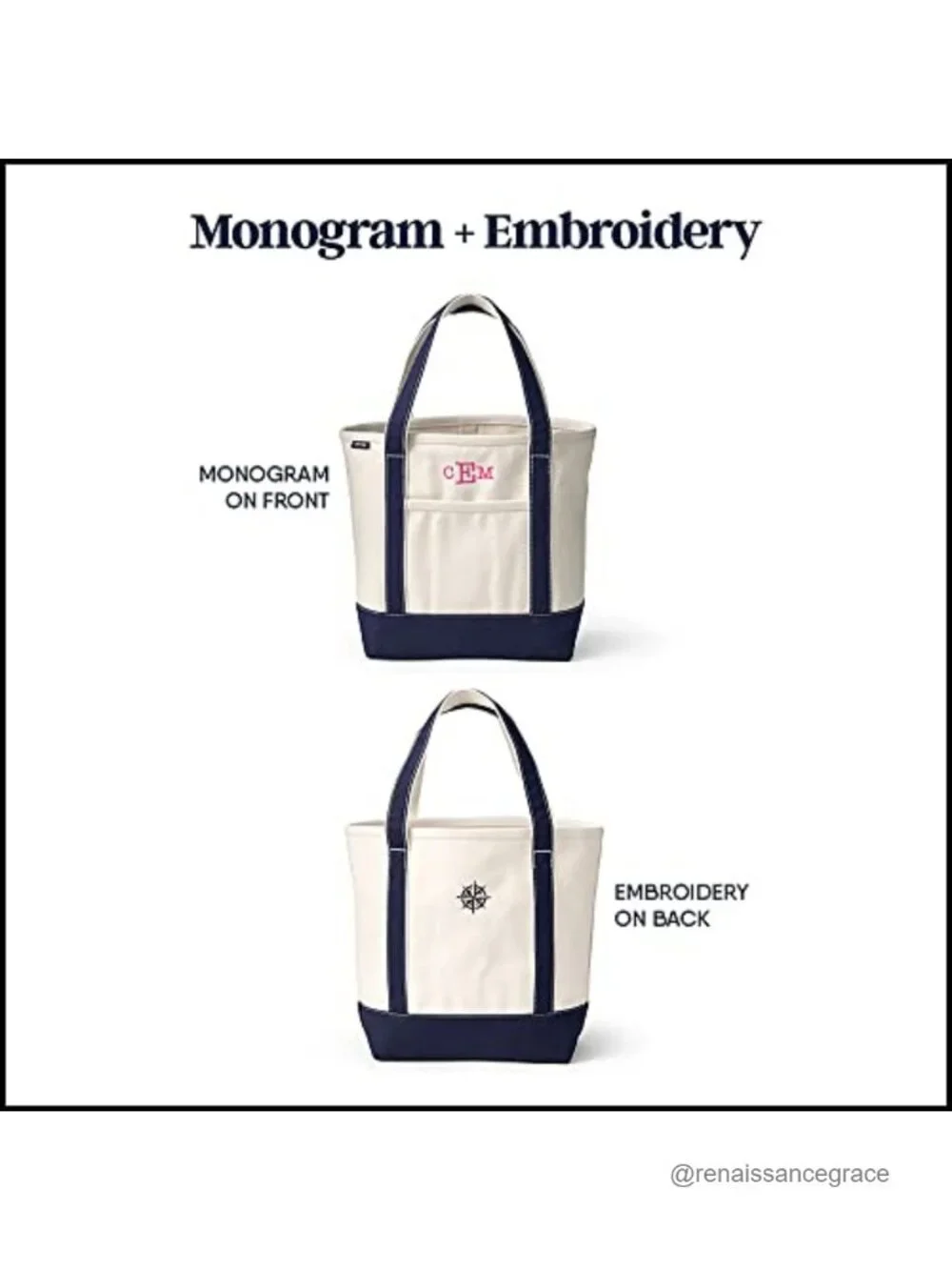 Open Top Canvas Tote Bag X-Large Long Handle